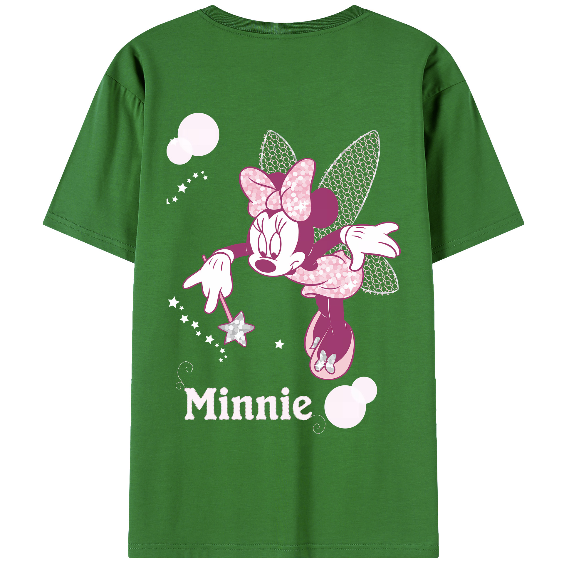 （画像用） ミッキーマウス Mickey Mouse レディース半袖Tシャツ(バックプリント)